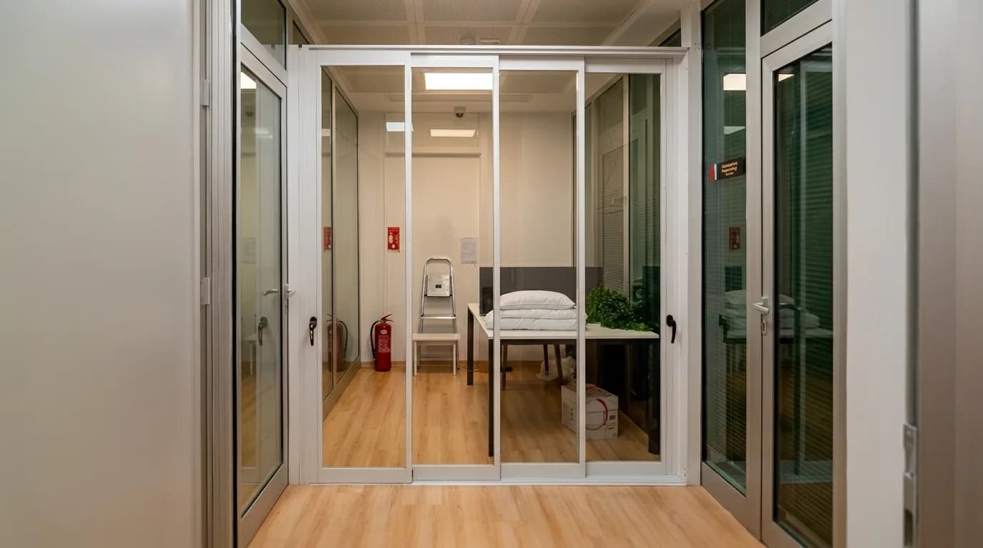 Ofis ve iç mekânda sürme cam sistemi uygulaması