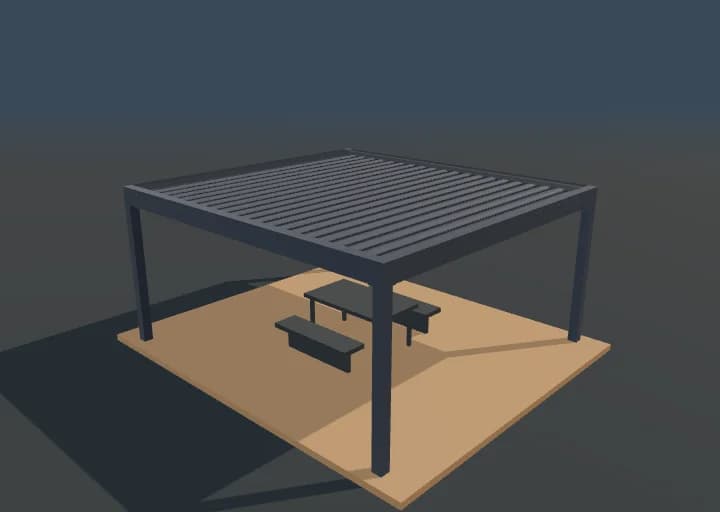 Bioklimatik Pergola 3B önizleme