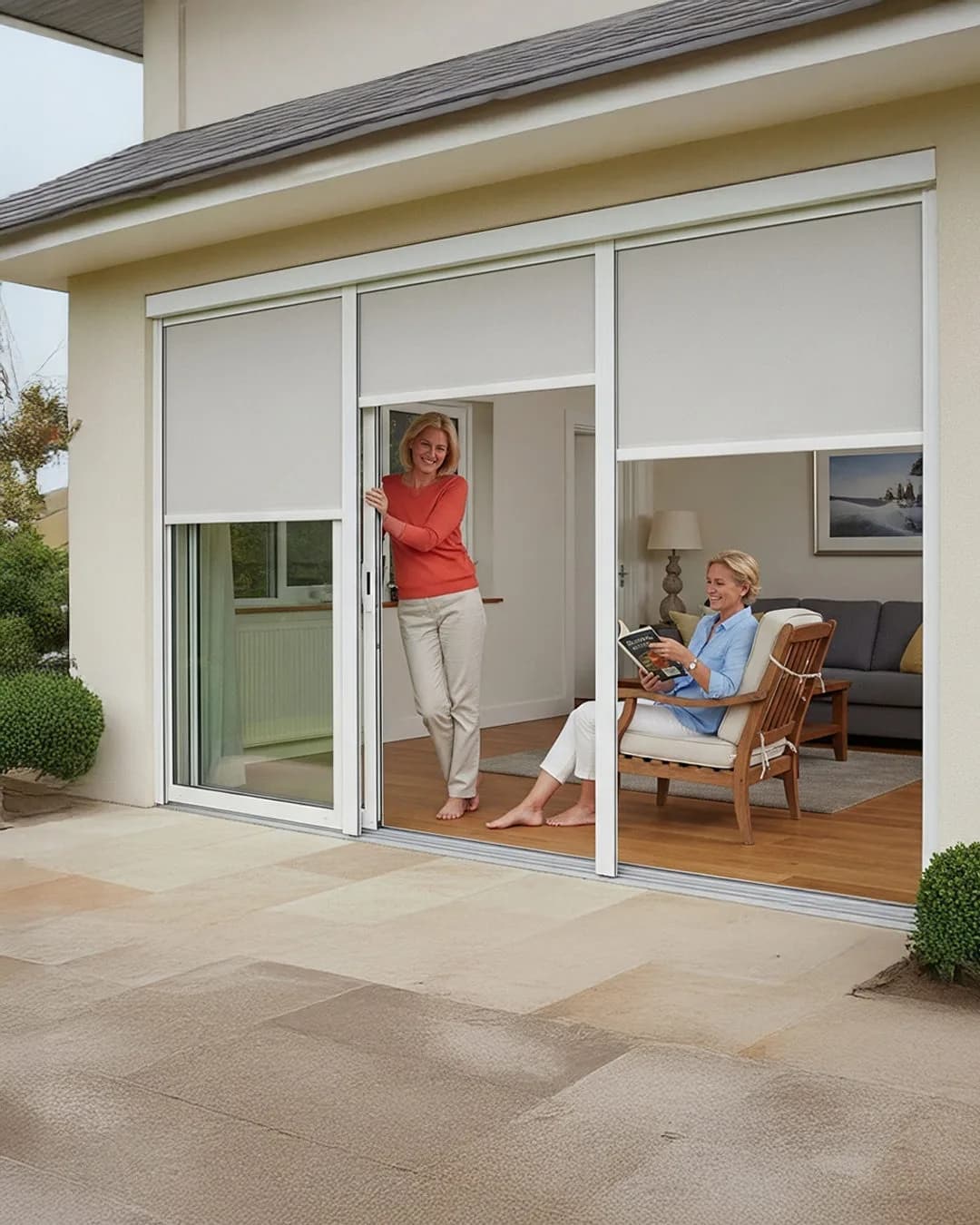 Modern dış mekânda pergola tente uygulaması, proje görünümü 13