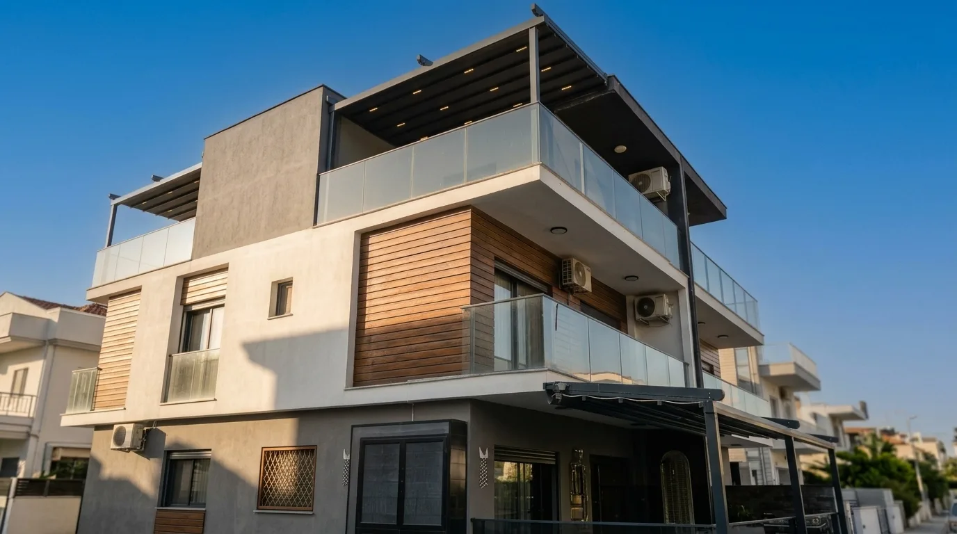Terasta pergola tente uygulaması, proje görünümü 31