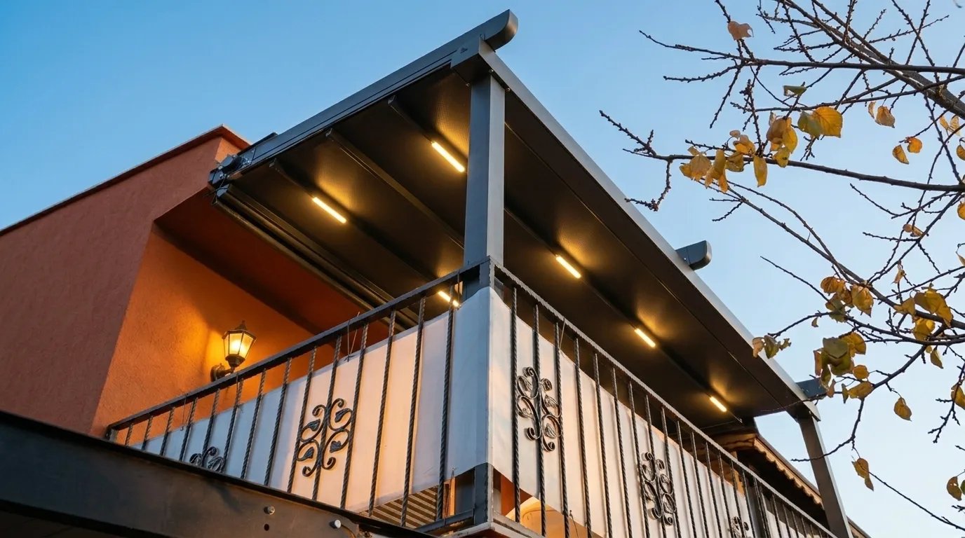 Terasta pergola tente uygulaması, proje görünümü 38