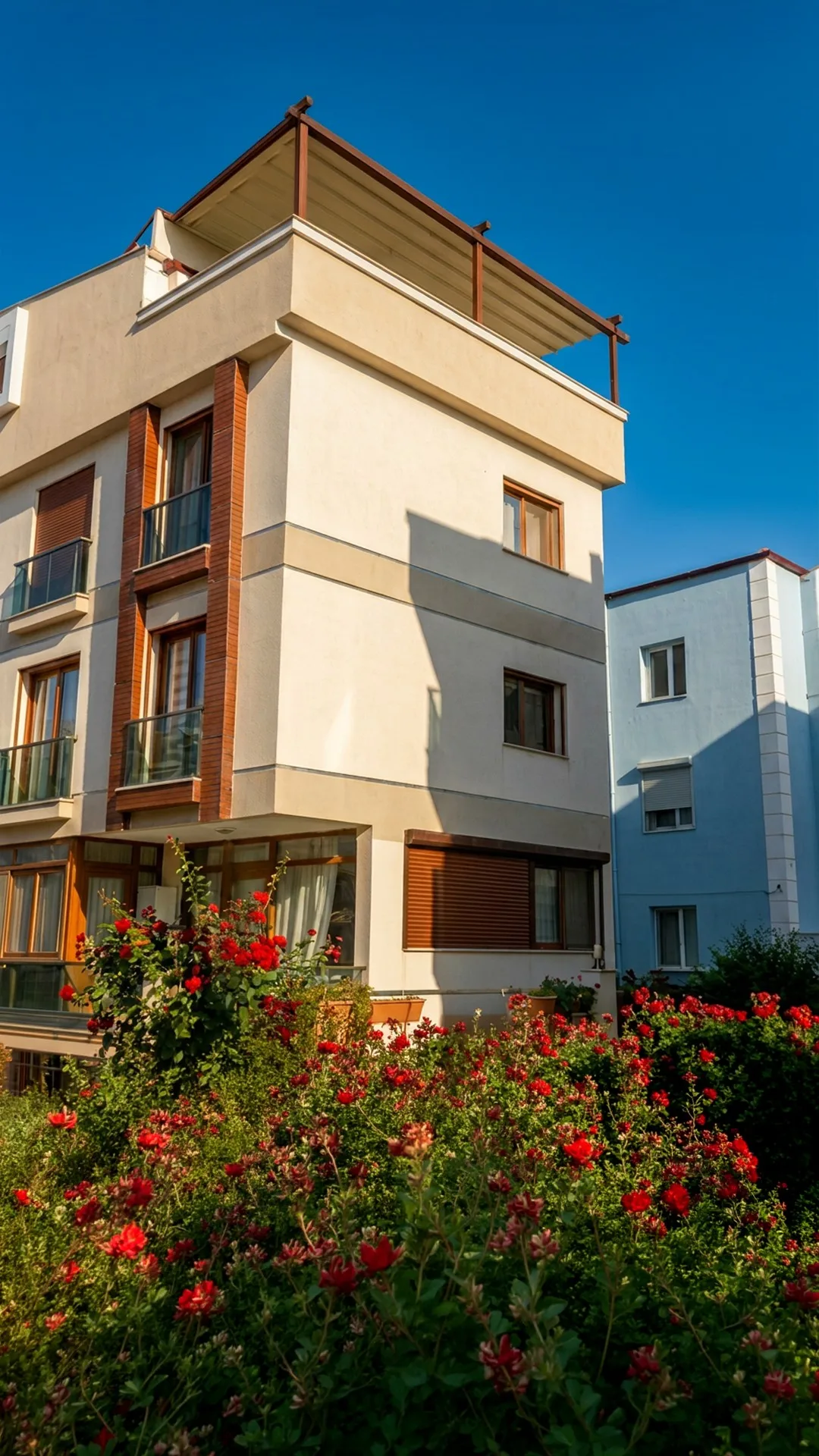 Terasta pergola tente uygulaması, proje görünümü 54