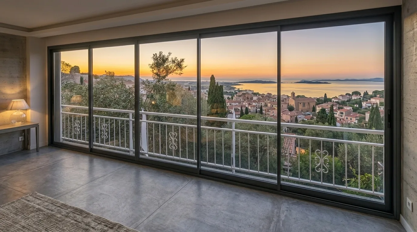 Balkonda sürme cam sistemi uygulaması, proje görünümü 27